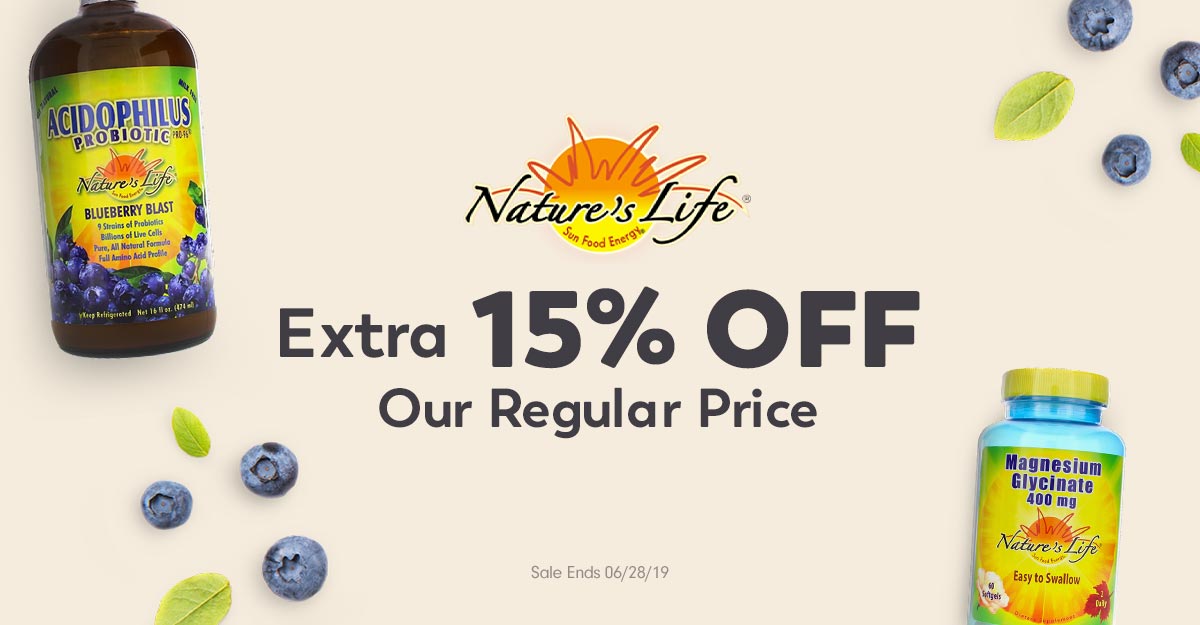 Save an extra 15% off #supplements by #NaturesLife! bit.ly/31UxfK8