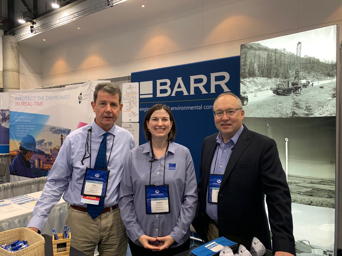 BarrEngineering's tweet photo. We're all set up here again today at both 210 for the @AirandWaste Annual
Conference and Exhibition! Don't forget to catch Eric Edwalds' presentation on “Multimedia Transport of PFAS: Air Emissions to Groundwater – A Case Study.” #AwmaACEQC https://t.co/ihDnPGti9y