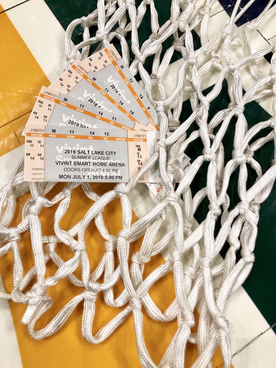 GIVEAWAY: Win 4 tickets to watch the @utahjazz during Monday night’s Salt Lake City Summer League games, $80 for dinner at JDawgs in the arena AND the net from Game 3 of the Playoffs against the Rockets. To enter: Follow @vivintarena RT Tag a friend *Winner will be DM’d 7/1