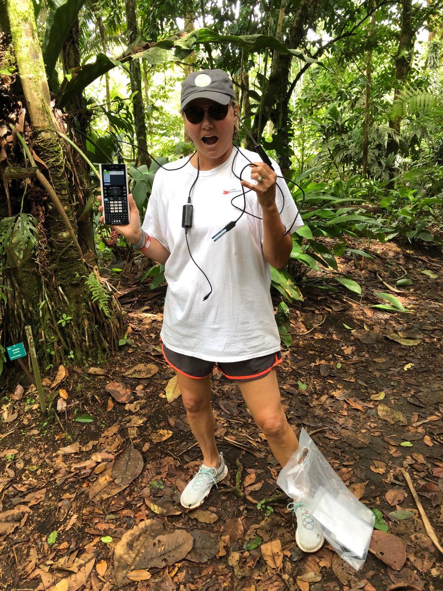FridayTracy's tweet image. Collecting soil temp. and soil moisture for a fern study at Wilson Botanic Garden. The TI Nspire and probes make it easy! #bootcamp2019 #datacollecting