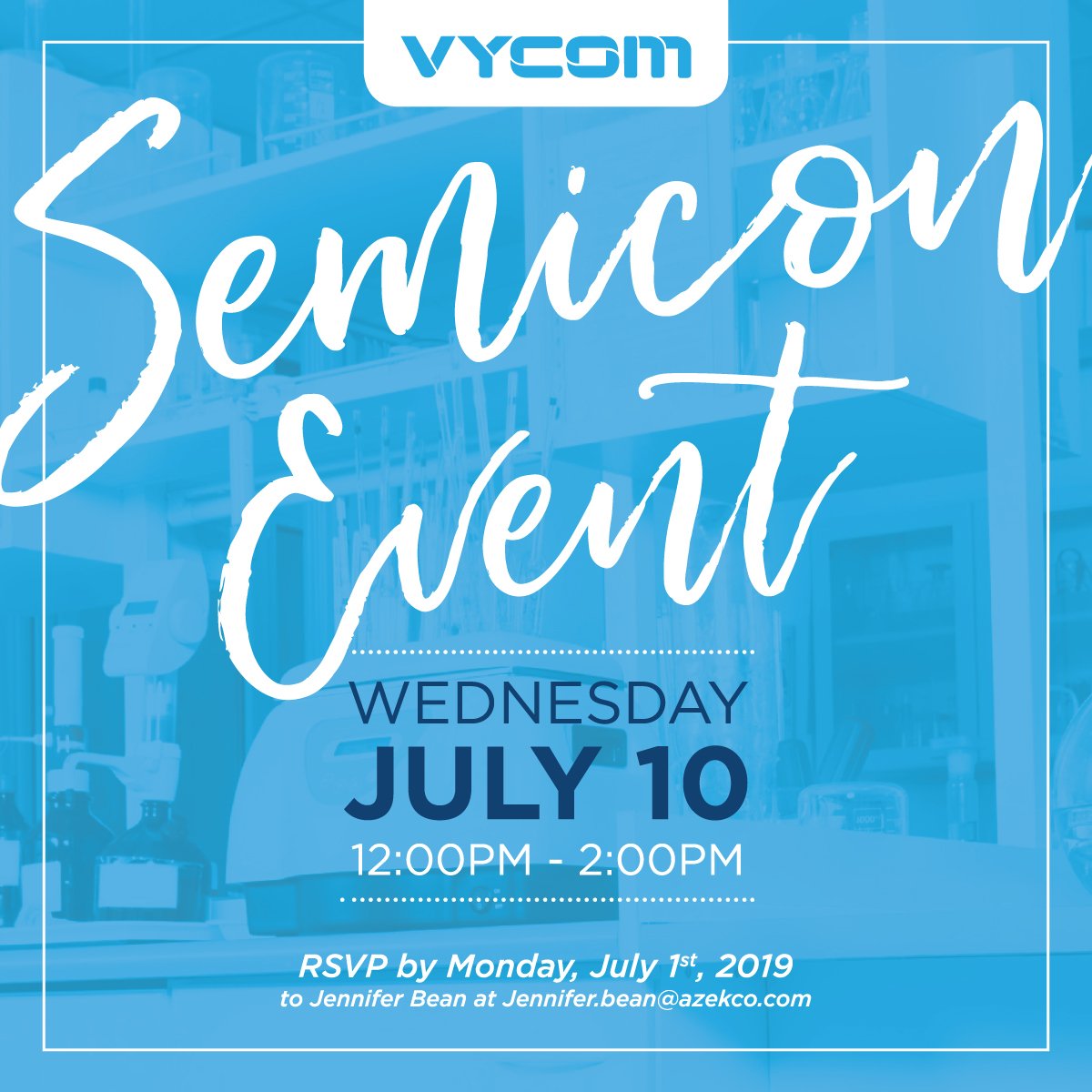 VycomPlastics's tweet photo. Are you attending #SEMICONWest? Join us for our #SEMICON social luncheon in San Francisco, previewing #ThermaxXLPVC with a welding demo by #WegenerWelding. We hope to see you there! Please RSVP by July 1st. https://t.co/uFG6hWIglX