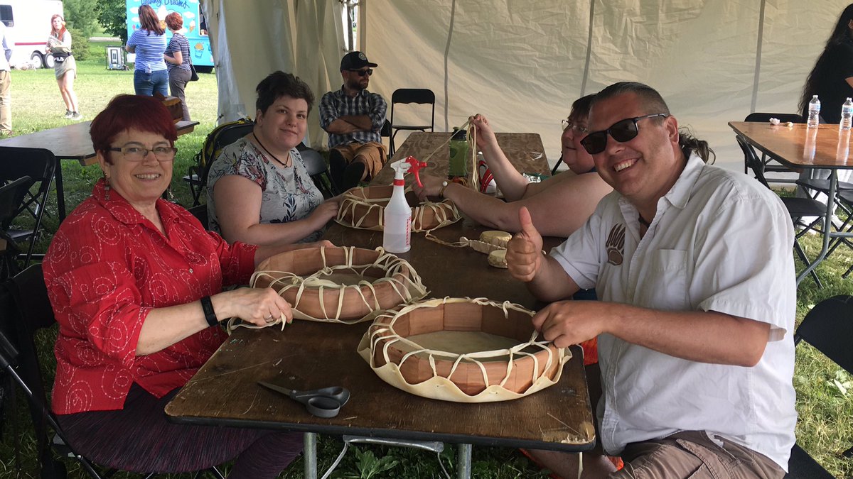 ottawasolstice's tweet photo. We hope you enjoyed your time exploring the Arts Pavilion at #SSIF19! ✨☀️We love having different workshops each year, including the ever special drum-making with David Finkle. 🥁🌟 https://t.co/sXkxPkdtdd