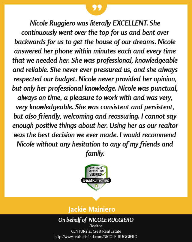 WOW! Love clients like this!!!! realsatisfied.com/NICOLE-RUGGIERO via <a href="/realsatisfied/">RealSatisfied</a>