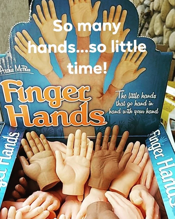 RocketFizz's tweet photo. Give yourself a hand for making it to Hump Day!

#RocketFizz #fingerhands #gaggifts #humpday 

*items vary by location* https://t.co/fx0yV2lq66