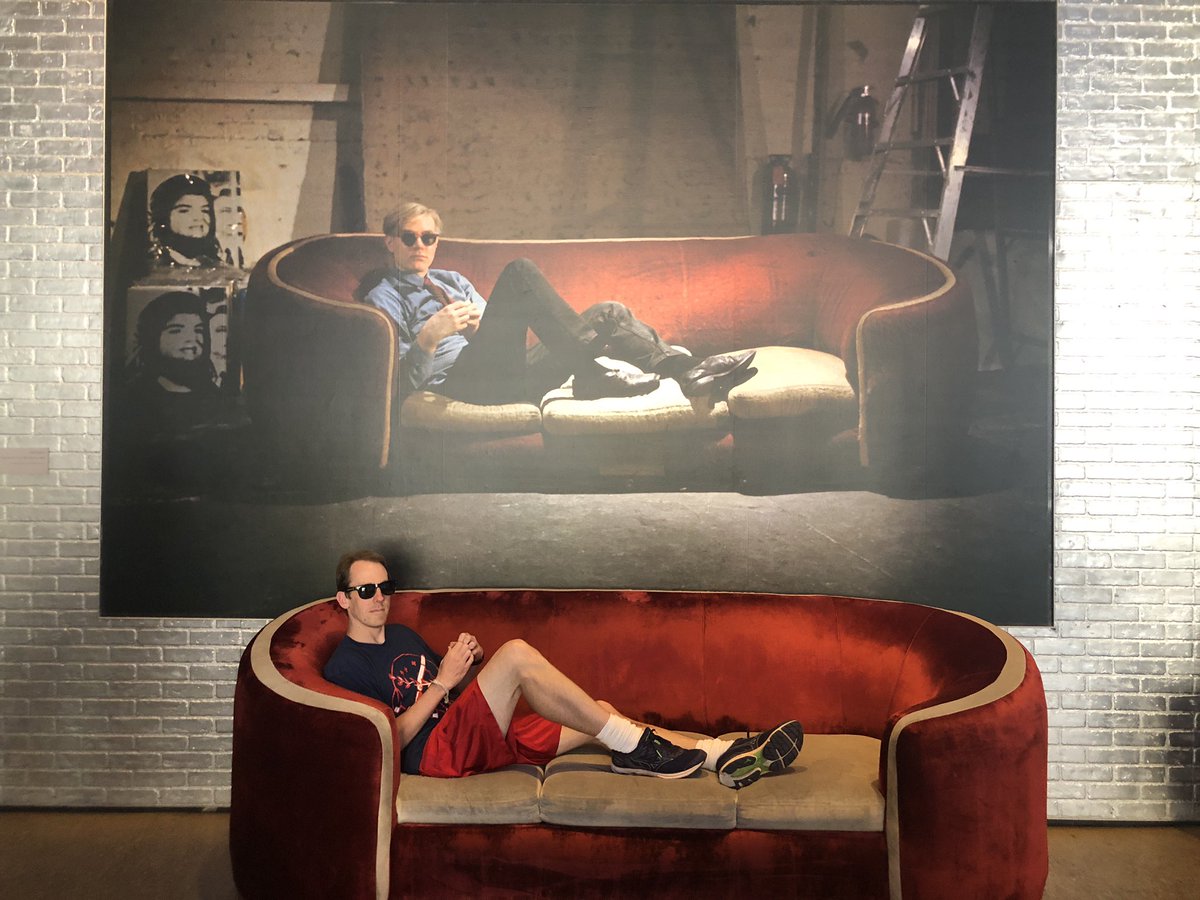 dawnbrockman's tweet photo. Found the Andy Warhol Museum and made ourselves at home. #OK2PA https://t.co/Ks9vrwBRuP