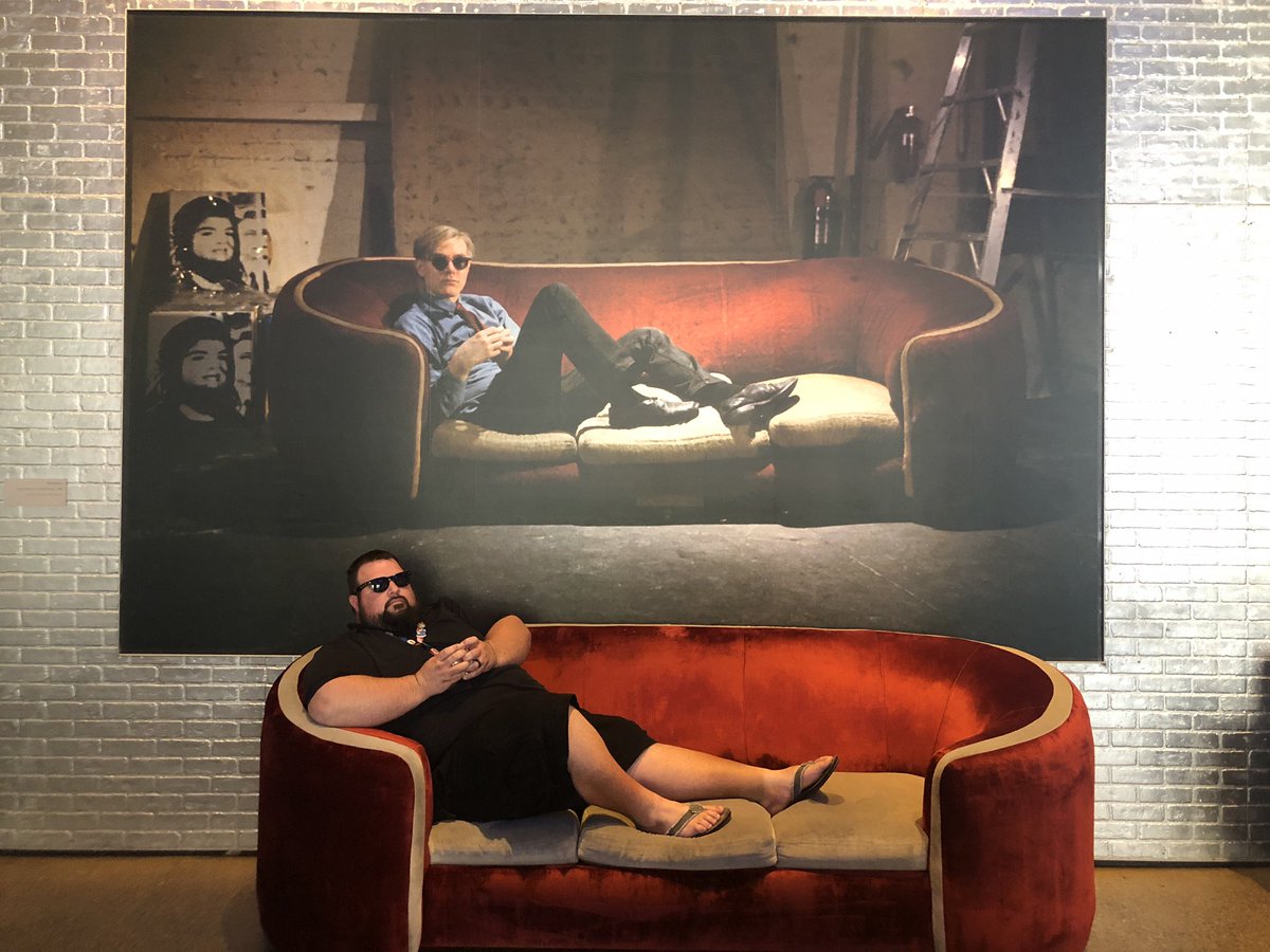 dawnbrockman's tweet photo. Found the Andy Warhol Museum and made ourselves at home. #OK2PA https://t.co/Ks9vrwBRuP