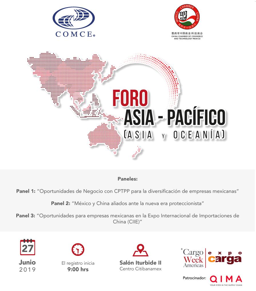 ComceOficial's tweet image. Es tiempo de diversificar nuestras exportaciones. 
🌏🇲🇽 Foro Asia – Pacífico: “Oportunidades de Negocios para México en la Región Asia – Pacífico”
27 de junio / 9:00 hrs. / Centro Citinabamex #ExpoCarga2019