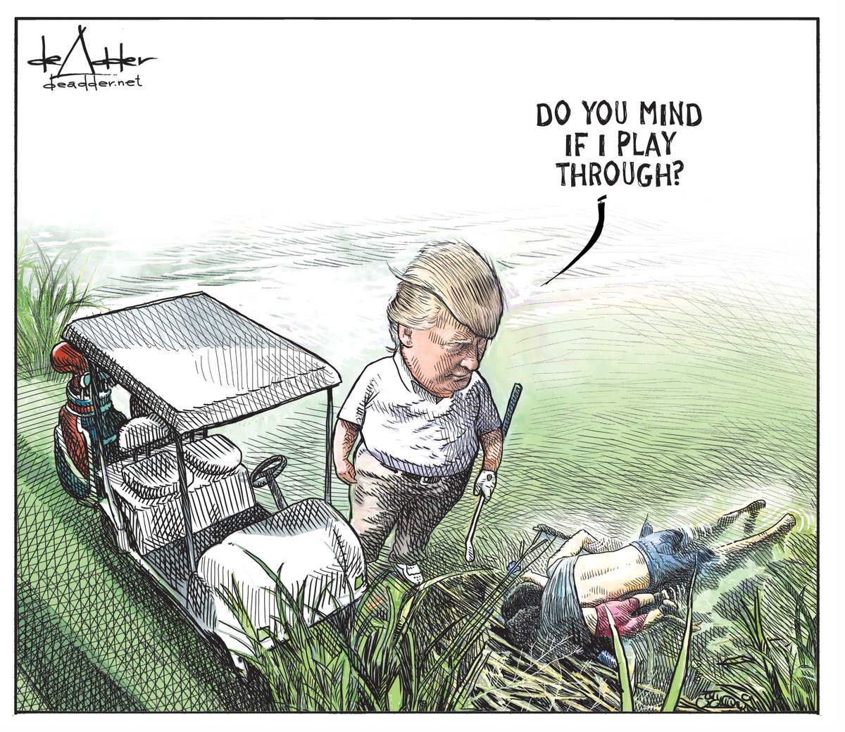 Cartoon for June 26, 2019 on #trump #BorderCrisis 
#BORDER  #TrumpCamps #TrumpConcentrationCamps