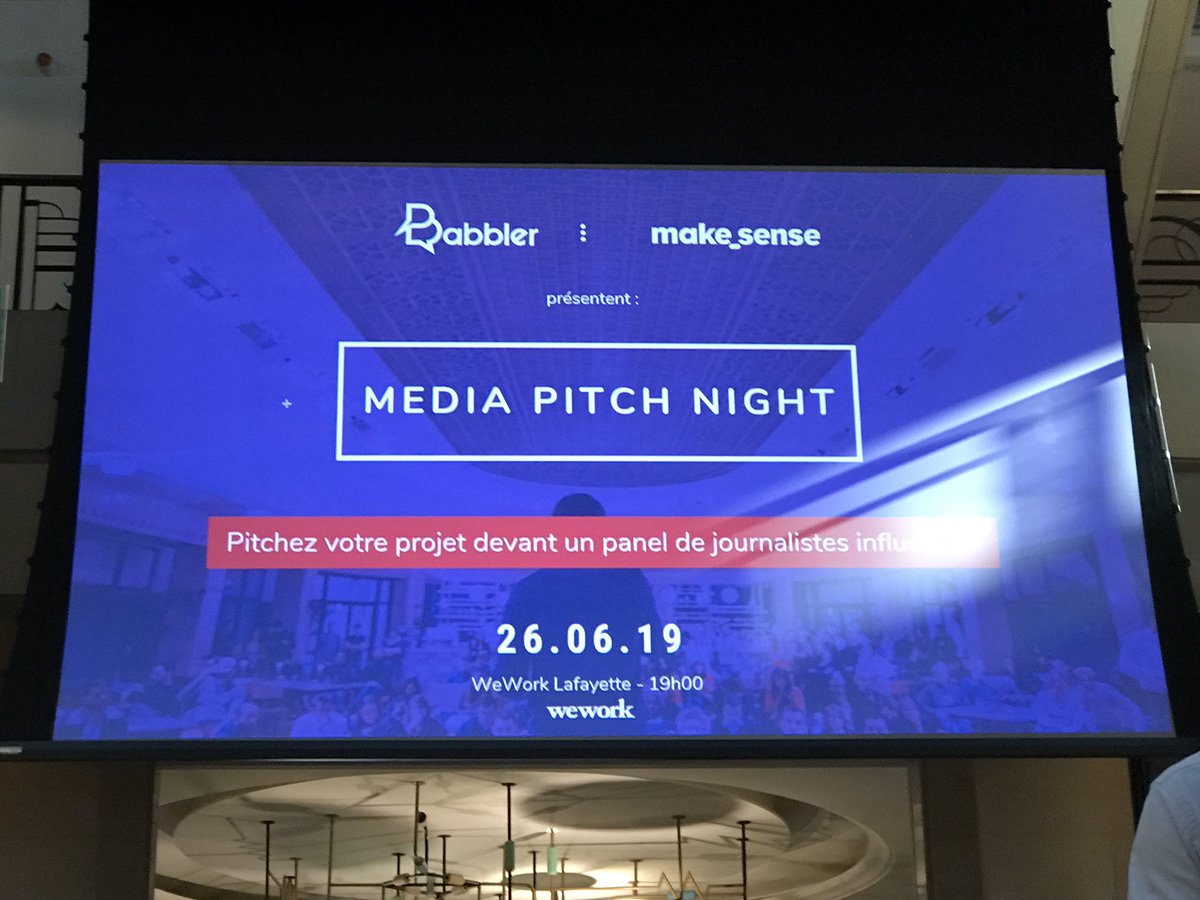 Excited to judge the pitches at the 3rd edition of #MediaTechNight at <a href="/WeWorkFrance/">WeWork France</a> organized by <a href="/Babbler_rp/">Babbler</a> and Make Sense with <a href="/maxsab/">Maxime</a> doing an amazing job as MC of the event !