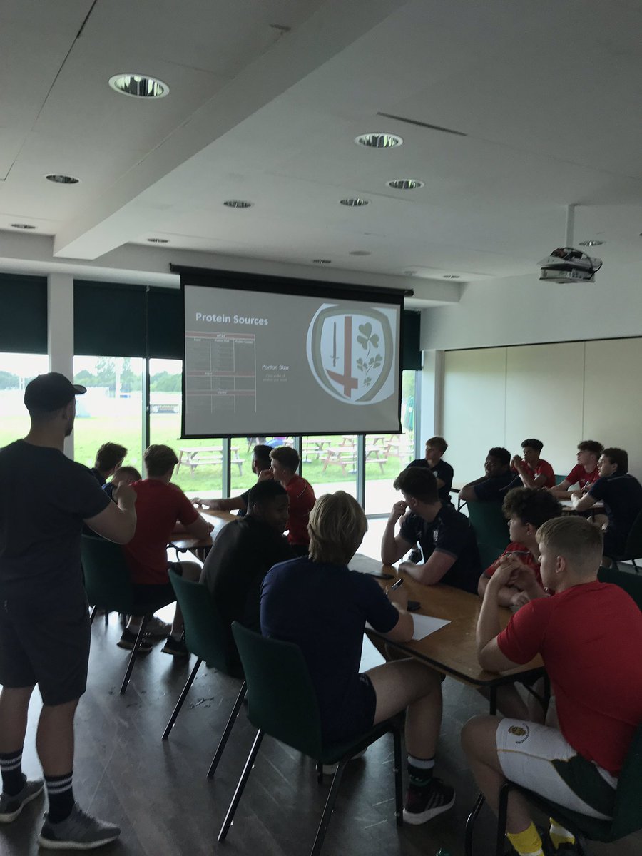 Really enjoyable Interactive nutrition workshop with the London Irish U18 Academy players. #nutrition