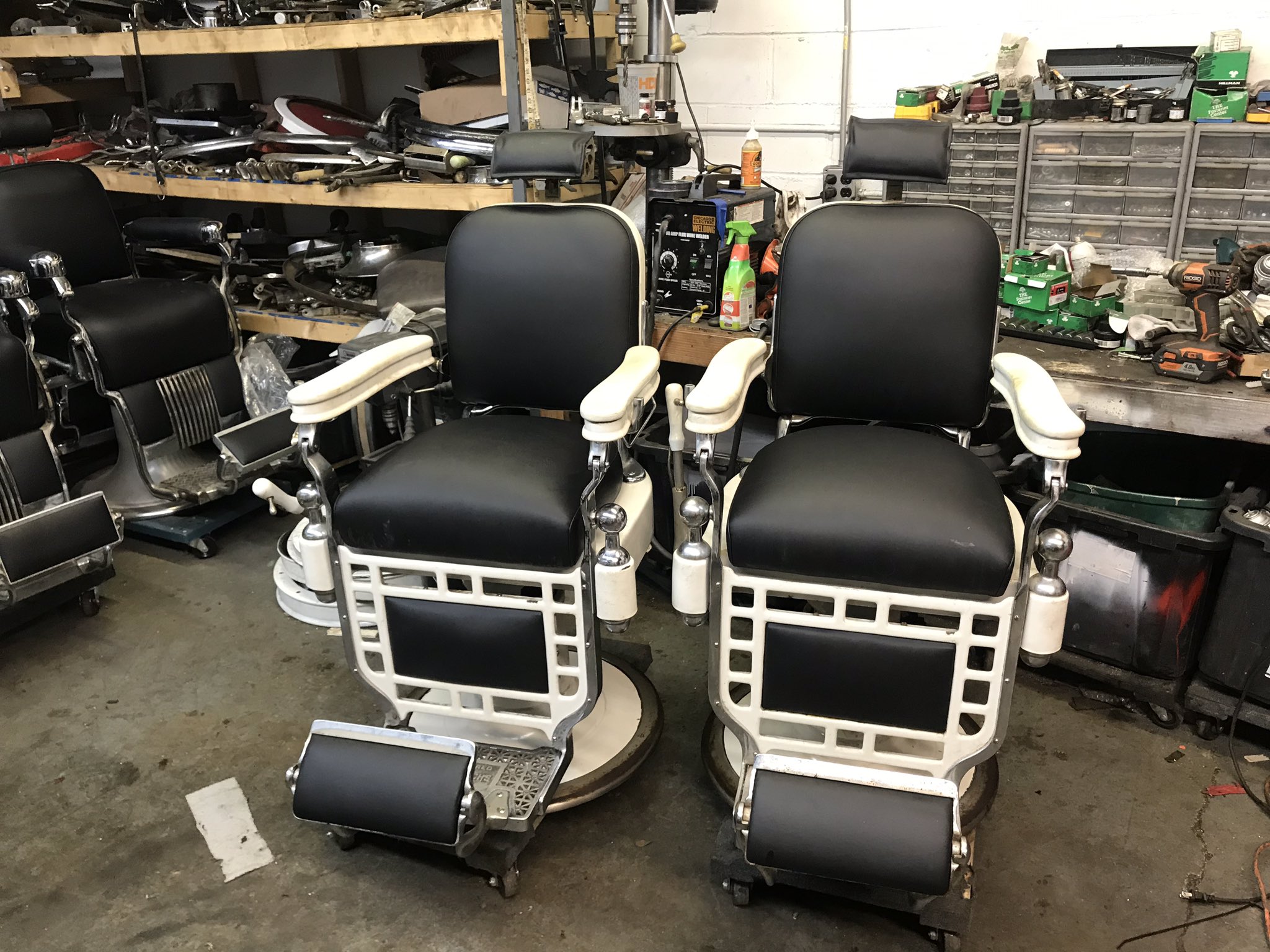 J&n antique barber chair restoration deals