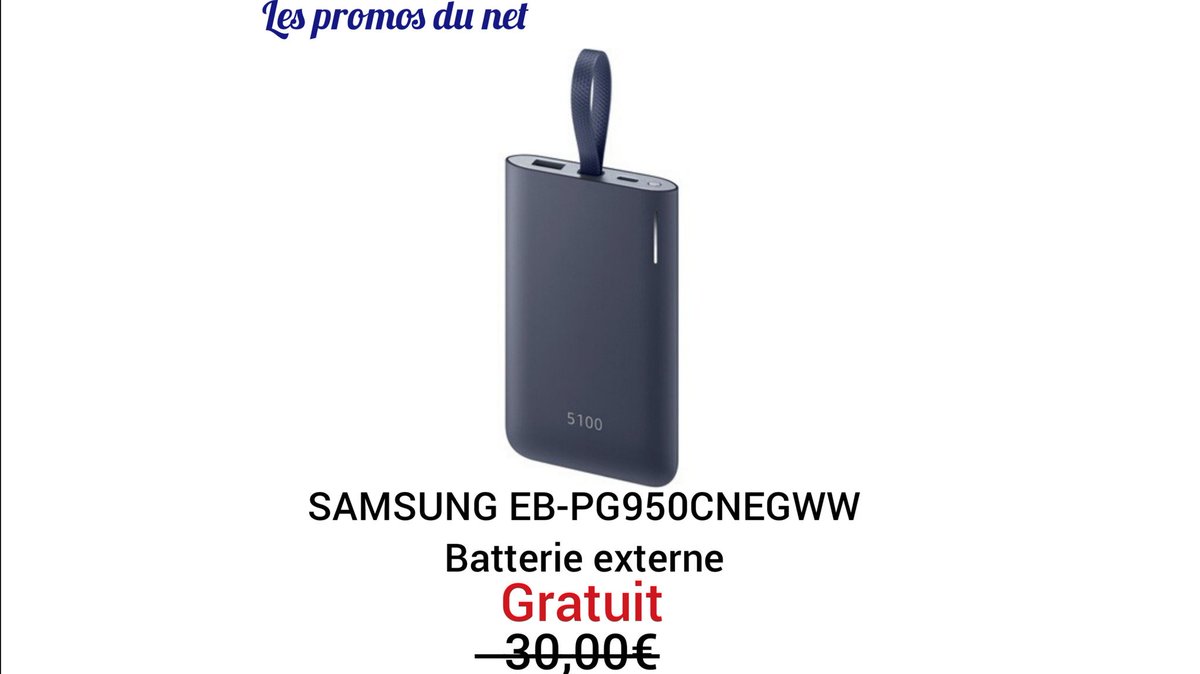 PromosLes's tweet image. 🔴  Batterie de secours SAMSUNG EB-PG950CNEGWW
🔴Le site pour profiter de l'offre ⬇️ ⬇️ ⬇️
linktr.ee/les_promos_du_…
〰️ 〰️ 〰️ 〰️ 〰️ 〰️ 〰️ 〰️ 〰️ 
✔️Non oubliez pas de partager cette offre avec vos amis ☺️ 👥👥
#smartphone