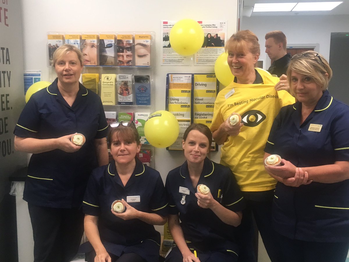 C2marshy's tweet photo. The wonderful Ophthalmic team celebrating Macular awareness week @sathNHS @KathPreece @FoxTonyfox https://t.co/LeRIvJM33M
