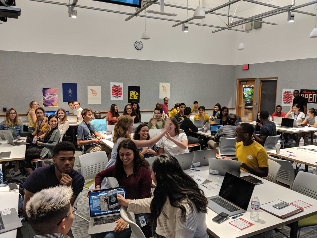 codepath's tweet photo. Yesterday we kicked off our fourth summer run for @facebook University running at FB’s Menlo Park and Seattle campuses! 180 Freshman and Sophomore students get to spend the summer learning about mobile development and hanging out! Looking forward to a great summer! https://t.co/dEm5pxvkI1