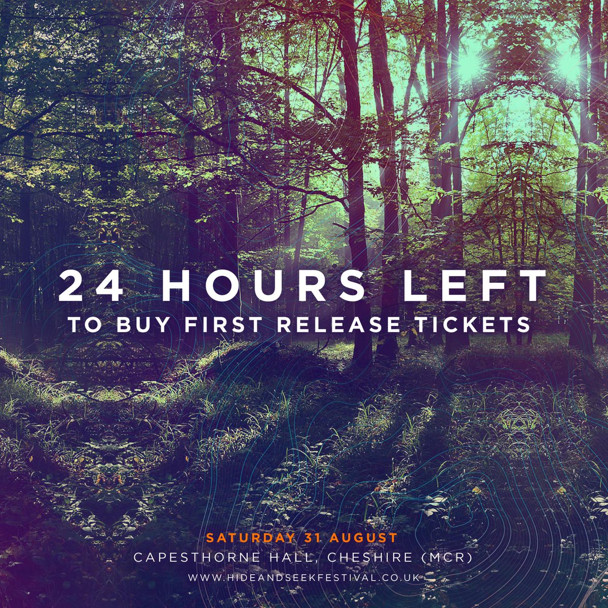 Less than 24 hours to Secure Your First Release Tickets!
First Release Tickets are almost SOLD-OUT 👀 🎶

Tickets available via: hideandseekfestival.co.uk