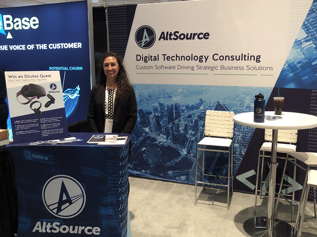 AltRumpf's tweet photo. Come by our Booth 1222 and enter to win an Oculus Quest. @altsourceinc #CustomerContactWeek #20YearsofCCW #CCWVegas19 #AltSourceCCW https://t.co/6j5TjTo1HA