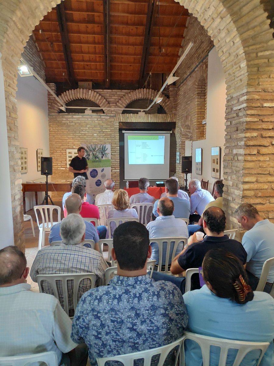 AOVESol's tweet photo. @jlbergillos en su ponencia  del Taller de capacitación para productores de aceite de oliva en el marco de Aristoil. Hoy en el Museo Etnográfico de Riogordo con @Ayto_Riogordo16 como anfitrión. Organiza @diputacionMLG @aristoilproject @pacoolearum @Dgpeinado @jalmellones https://t.co/Sx5HdjZgDZ