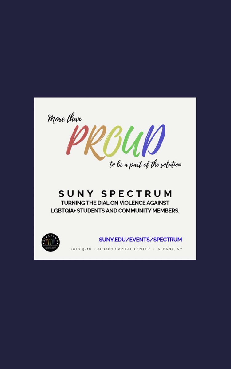 JosephStorchNY's tweet photo. Public or private, large or small, higher ed institutions are working together to address violence against LGBTQI+ students. 

We are grateful to national higher ed groups @ACEducation, @AASCU, and @APLU_News for sponsoring #SUNYSPECTRUM. 

Join 500+ at: https://t.co/2ZVv9R0svQ https://t.co/QTkSprTteu