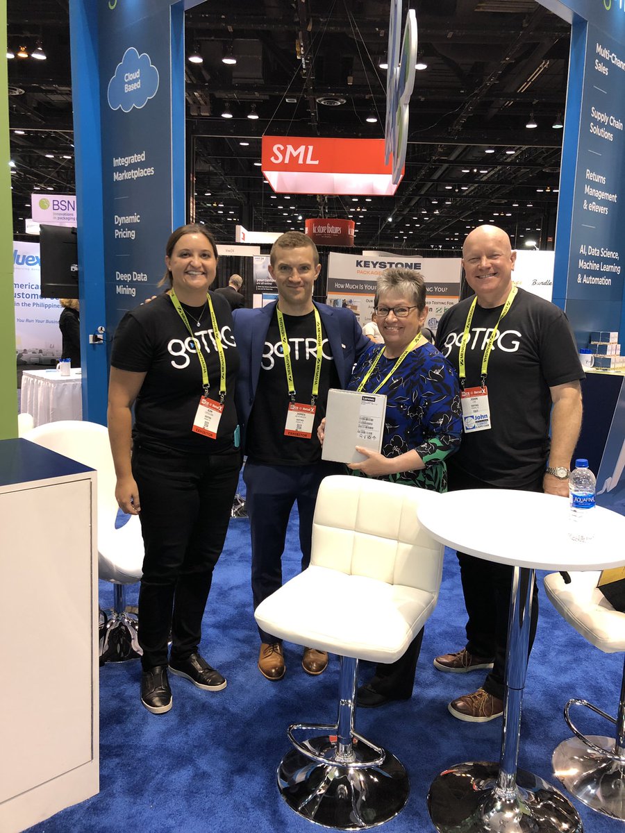 Ginette's tweet photo. Judi won a Lenovo tablet! Thanks #goTRG  @snowconsulting  #IRCE19 https://t.co/KrqWoS2kFz