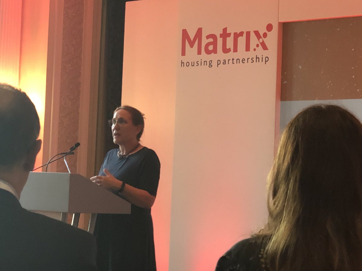 matrixhousing's tweet photo. Great to have Jackie Jacob from @HomesEngland join us here at Matrix reception this evening speaking about the importance of partnerships. https://t.co/1fKRJkfsGt