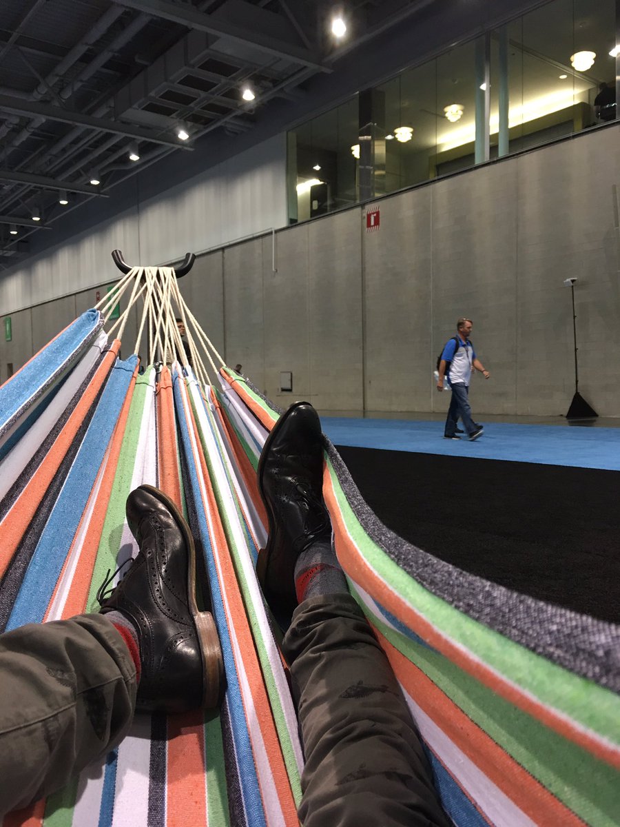irlcorcoran's tweet photo. 10,000+ people at #reInforce2019 and only three hammocks!? I have bagged one, mind. https://t.co/SkJgML9ZdB