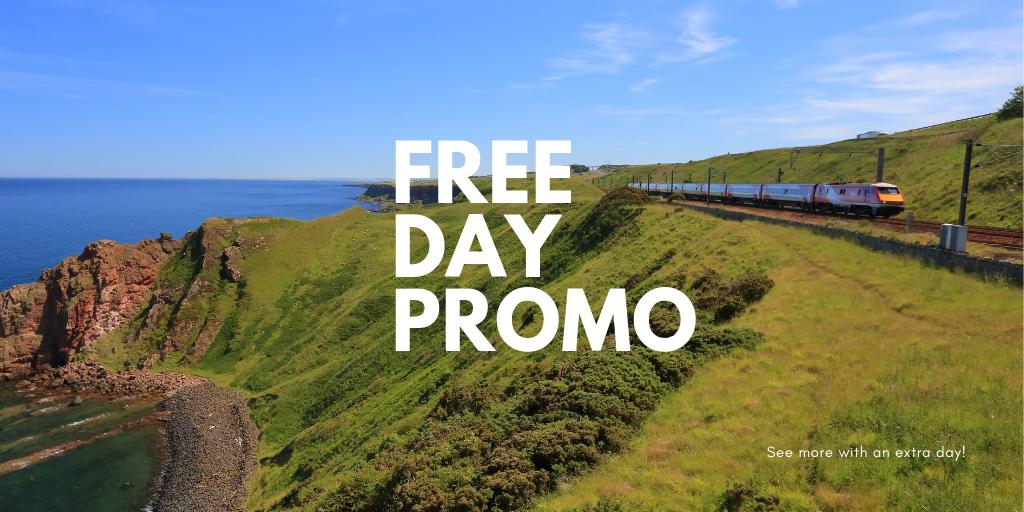 BritRail's tweet photo. #Traveltip : go for longer with the Free Day Promo! Book now to get an extra travel day on your BritRail Pass! #traveldeals #SummerTravel #vacation #trains #Eng #Sco #Wales https://t.co/i0t5NAmWtW