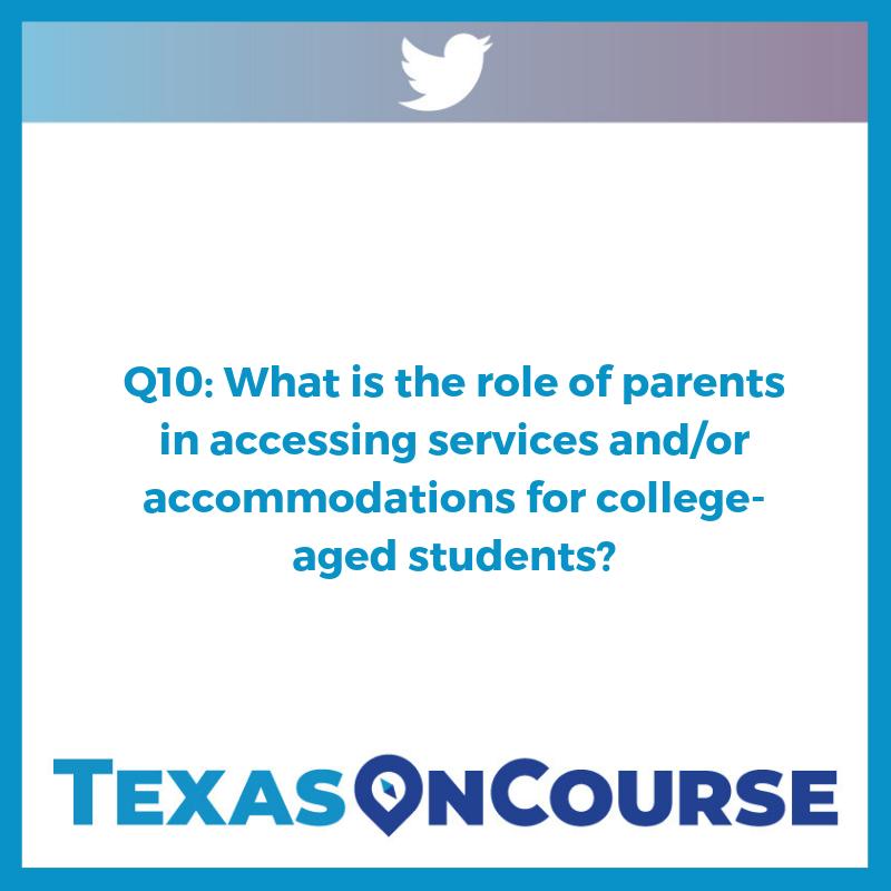 TexasOnCourse's tweet photo. Q10) Final question, y'all! How can and should parents/guardians/advocates assist in the transition process for students? #UniqueAdvising https://t.co/SVhc0qlEtt