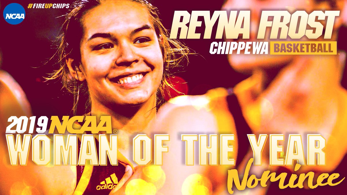 CMUWBBall's tweet photo. The NCAA has released the nominees for the 2019 Women of the Year Award and Reyna Frost has been nominated for Division I!!
Top-30 finalists will be announced in August and the winner will be named at the annual award ceremony (Oct. 20) in Indianapolis.
#NCAAWOTY
#FireUpChips https://t.co/4cp8YlG3OT