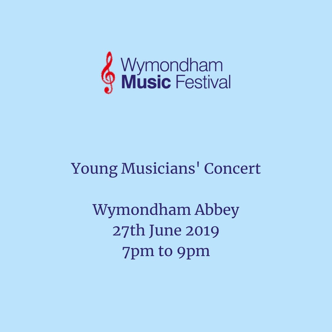 Tomorrow, 27th June, we'll be celebrating our young musicians at Wymondham Abbey. 7pm to 9pm wymfest.org.uk #wymmusic #wymmusicfest