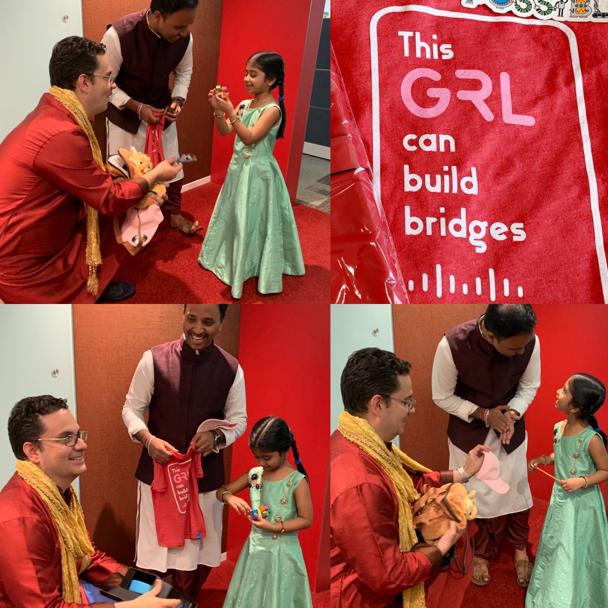 VarshaKanwar's tweet image. We are thrilled to meet our youngest #CXPPD intern, #CustomerExperience SME &amp;amp; future #GlobalProblemSolver, Awesome 🤩 Ananya, in person, at #CiscoIndia Bangalore site. So glad 👏🏼she liked #WeAreCisco @CiscoStore goodies 😍 #MultiplyTechDiversity  #CiscoCX #GrlPwr #BeTheBridge