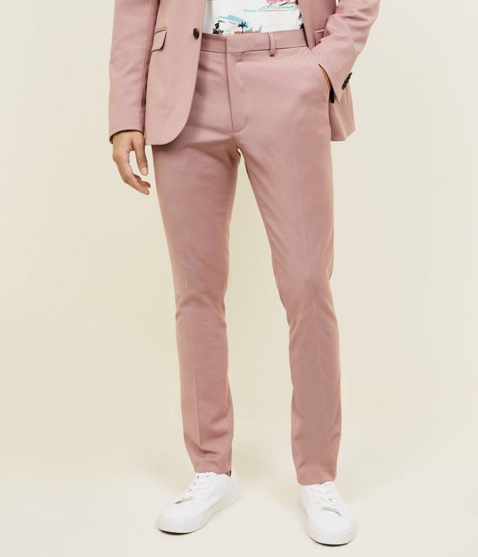 Pink Slim Fit Suit Trousers.Available in 38R and 40R only..Price - N5,000