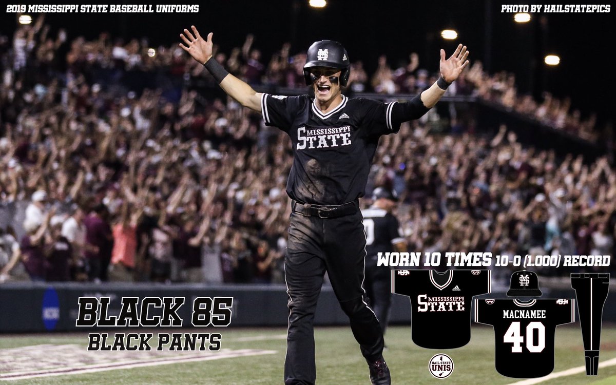 mississippi state black baseball jersey