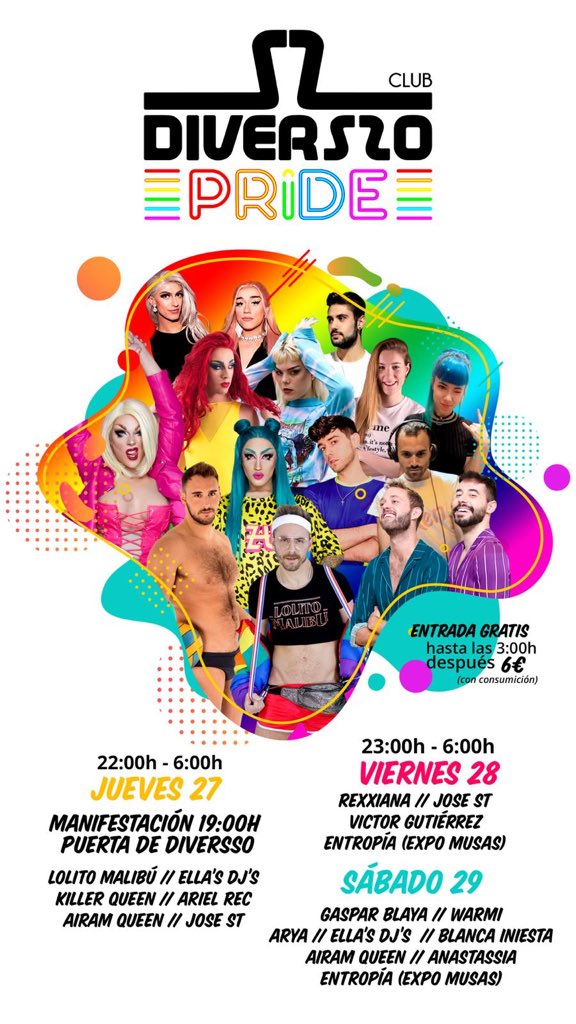El sábado me desvirgo como dj y tb cantaré algunos temas en Diversso Club Albacete 😃✨🌈