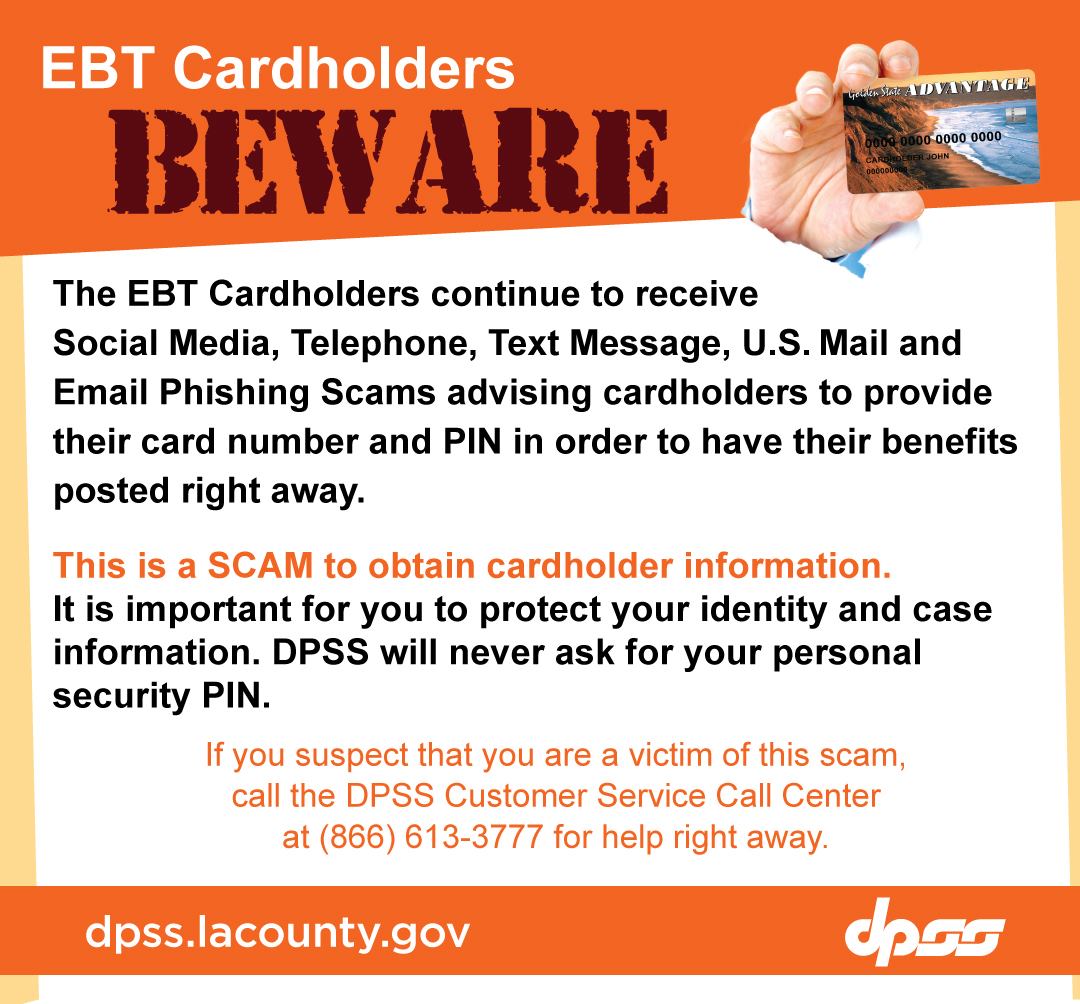 County of Los Angeles DPSS on Twitter "“ScamAlert! Got a Call, text, email or letter asking