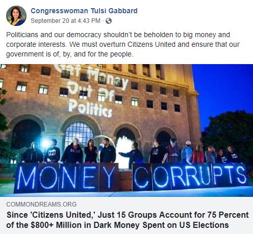 808constituent's tweet photo. #ByThePeople #ForThePeople #WolfPAC #MoveToAmend
@TulsiGabbard supports both @MoveToAmend and @WolfPAChq, any way to get #MoneyOutOfPolitics
📞 Call Today 202-225-3121 ask your Rep to support #HR48 https://t.co/L5sRYGnjhw