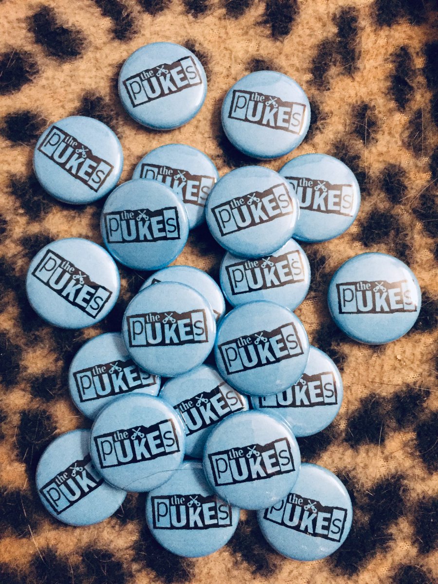Cool blue button badges 😺 #thepukesband #badgesandstickers #coolblue