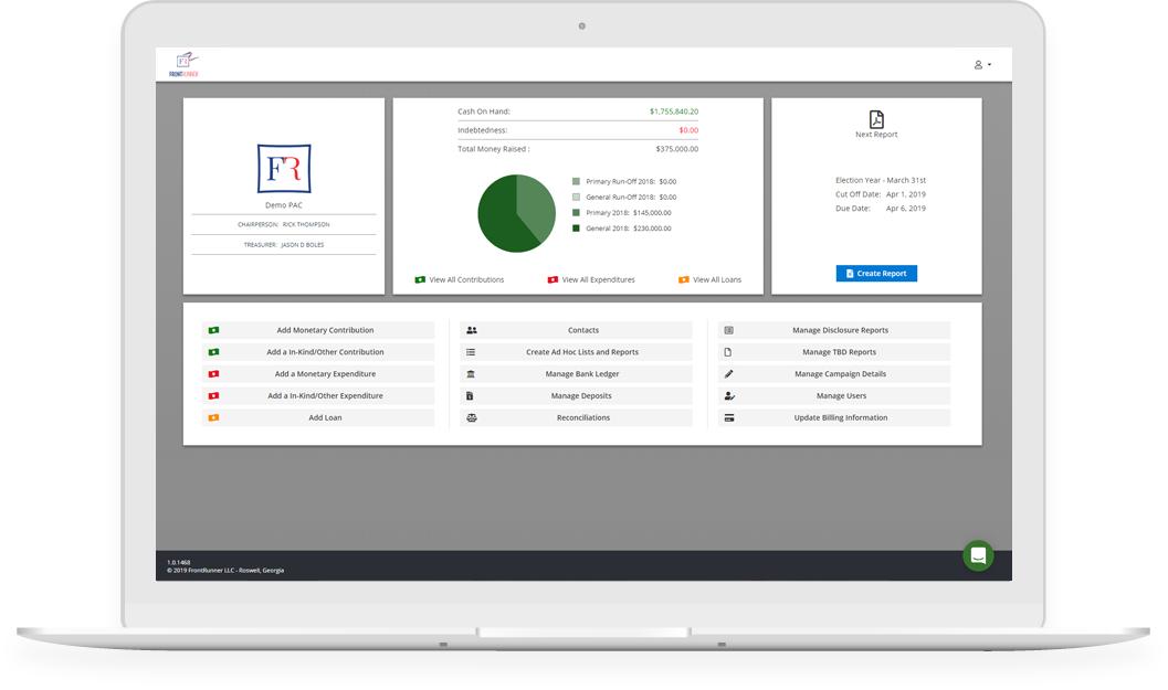 Did you know that some campaign software programs cost up to $450 per month? Try FrontRunner starting at just $15 per month! No hidden fees, and no contracts.

Contact us and we'll let you start with 30-days free! bit.ly/2J9E6XV