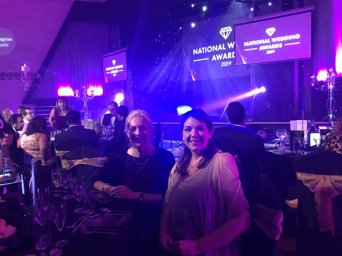 We’re here <a href="/natweddingaward/">National Wedding Awards</a> and looking forward to a great night!