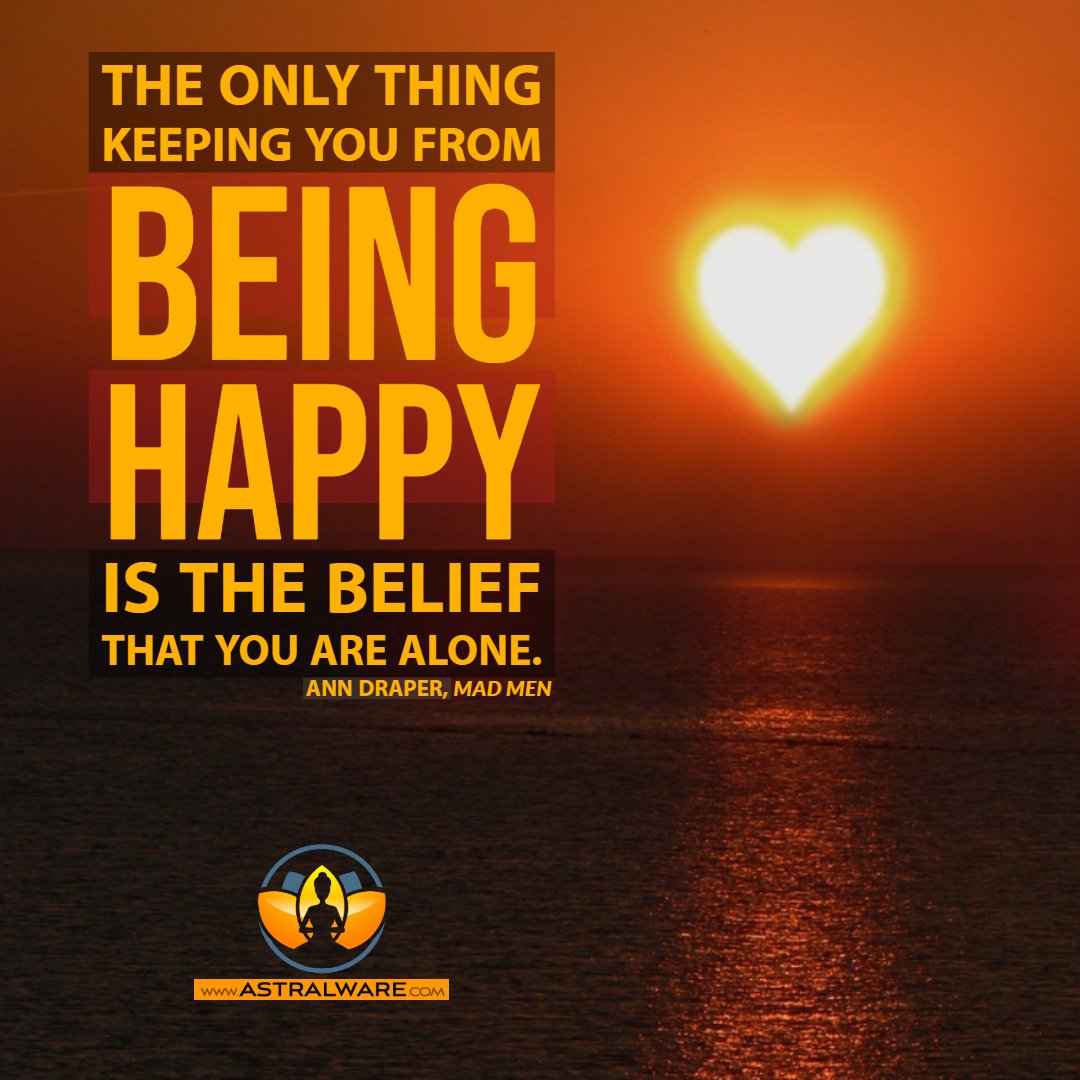 Astralware's tweet image. So Happy Together, Not Alone
#AnnDraper #astralware #awakening #belief #consciousness #god #higherself #inspirationalquotes #positivequotes #Quote #QuoteoftheDay #selflove #spiritualawakening #SpiritualLife #wisdom astralware.com/so-happy-toget…