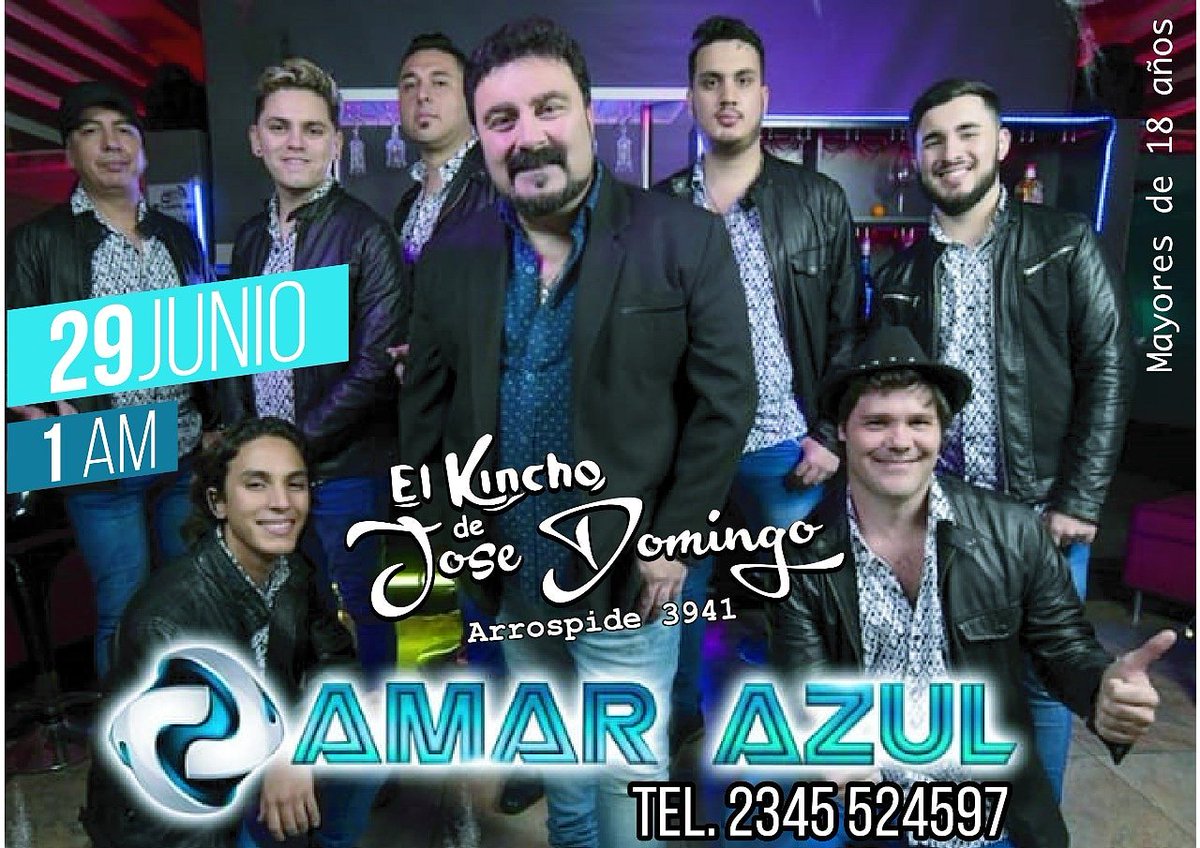 kinchoJoseDom's tweet photo. 🔼Llega A M A R A Z U L💎
En vivo🙌

❓Ya t enteraste? 😉

🌙Una noche especial,a pura C U M B I A 💃🕺

📆Sábado 29/06

🔛Anticipadas a la venta en Rivadavia 2879
 
Los esperamos a todxs,seguimos sumando los mejores momentos✨💫

RT🔄y participas x los accesos q tenemos para vos https://t.co/XTO7LOGNqW