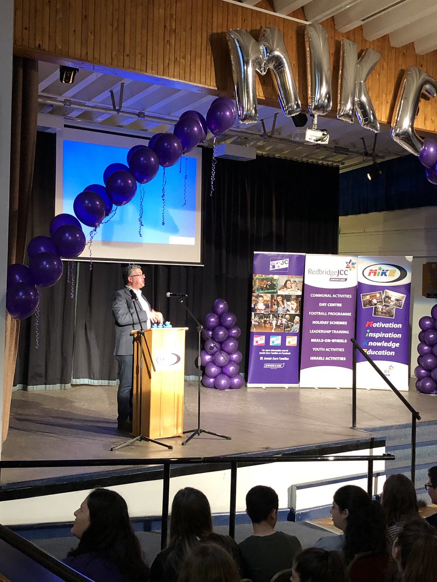 Great to have <a href="/aok1973/">Adam Overlander-Kaye</a> at the #MIKE2019 Awards Evening sharing his experiences as a Youth Worker. <a href="/Jewish_Care/">Jewish Care</a>