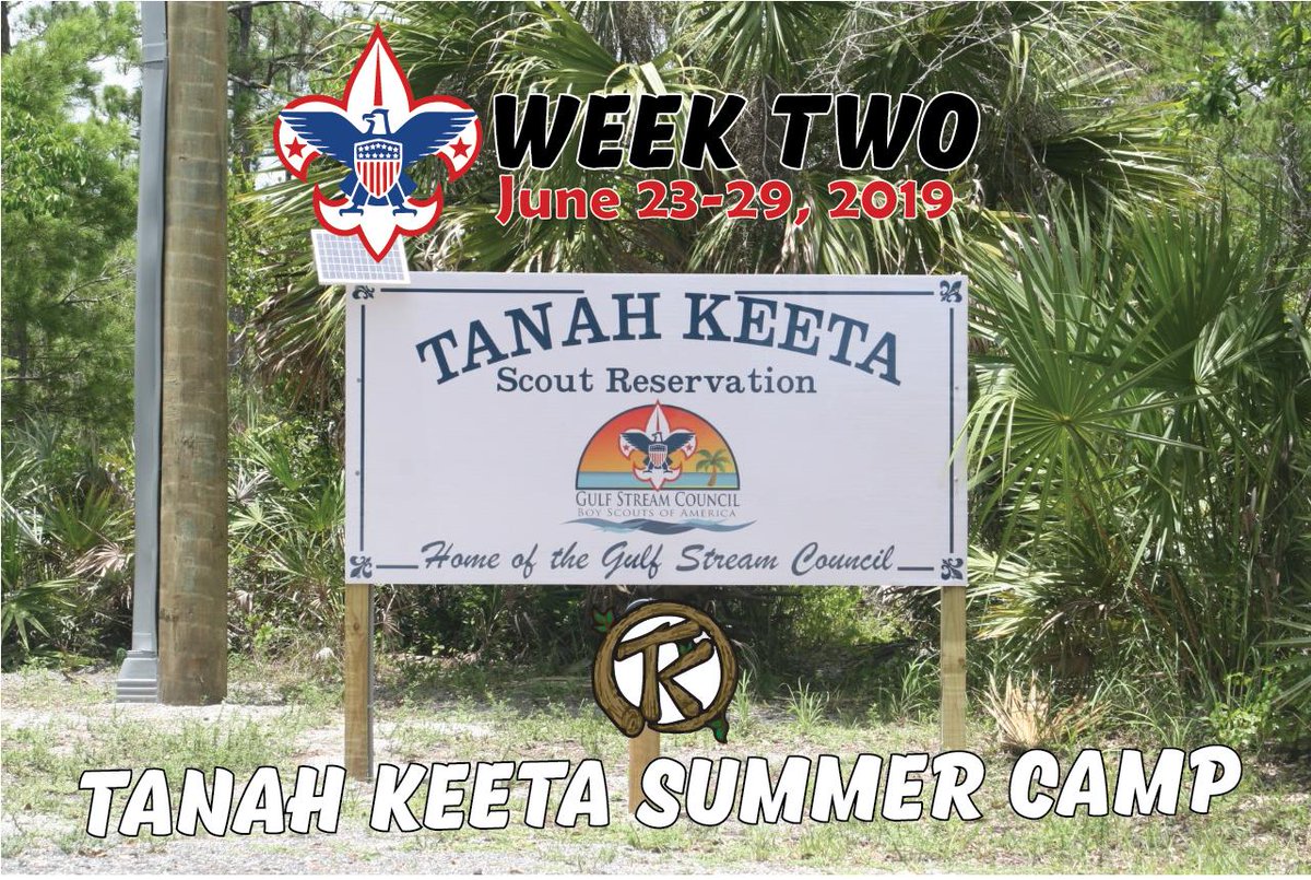 bsagulfstream's tweet photo. Week 2 of Scouts BSA Summer Camp at Tanah Keeta  is in full swing! And with over 300 campers in house, this is one of the BIGGEST weeks of TK Summer Camp in recent history! And good news - TK Summer Camp had it's National Camp Inspection on Tuesday! Accredited for 2019! https://t.co/KLSKZa4DC0