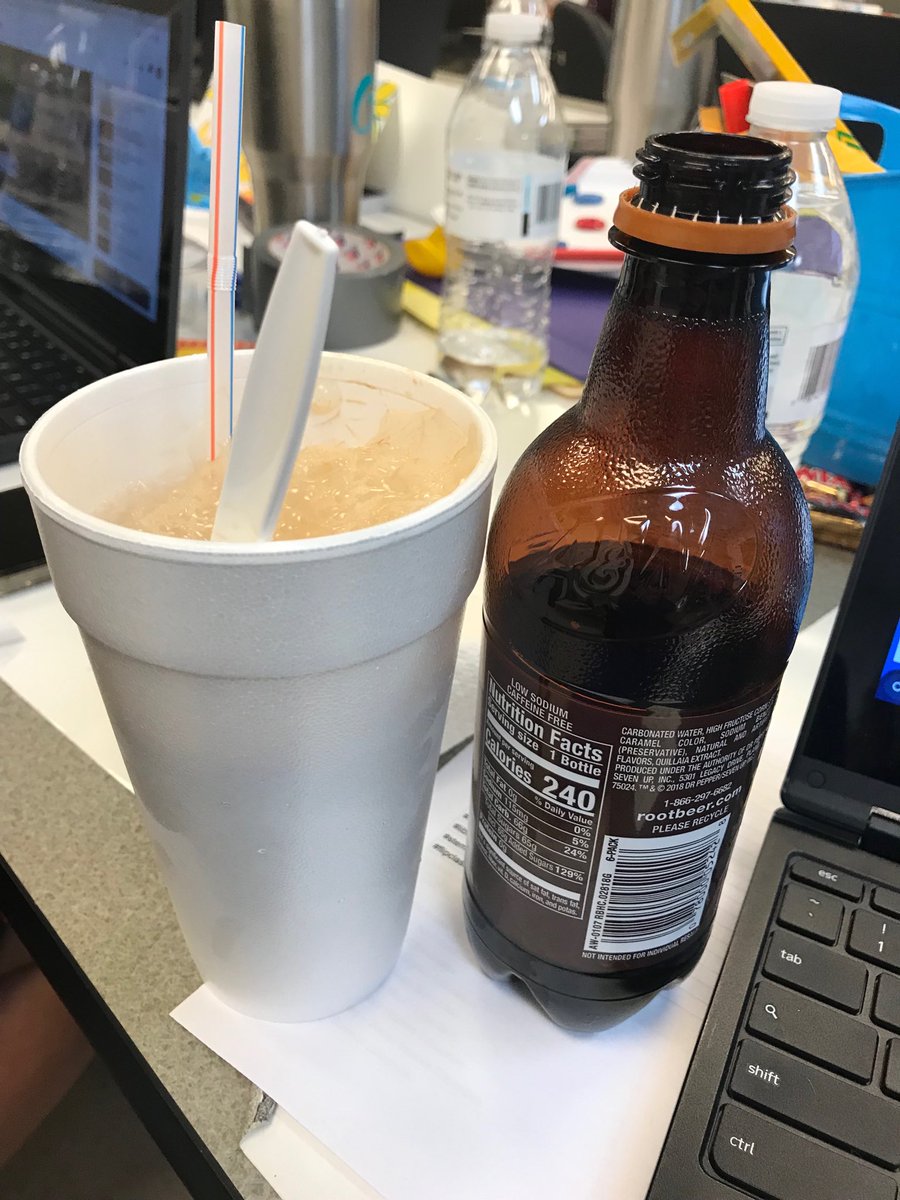 TinaShaeffer's tweet photo. Pinnacl 24 day 3!  Recharging with a root beer float!  #gcsk12 #gcsp ⁦@aundreajenkins⁩ ⁦@SandyEngbarth⁩ ⁦@lmontgo⁩ ⁦@aslutsky⁩ https://t.co/7IftJ5sP4h
