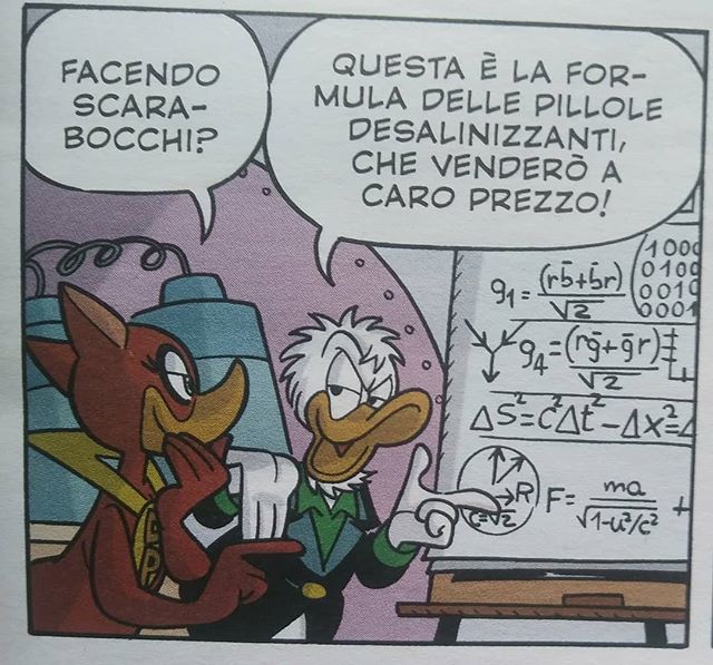 ulaulaman's tweet image. #MarcoGervasio&apos;s #epicafail #physicsfails: Non sapevo che le equazioni della relatività speciale servissero anche per desalinizzare l&apos;acqua! #TopolinoMagazine ift.tt/2FBFiSJ