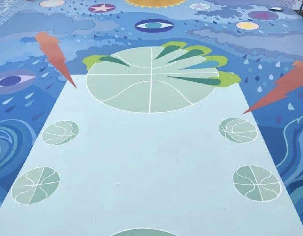Loving these need ballcourt line markings!! #inspirational #Schools