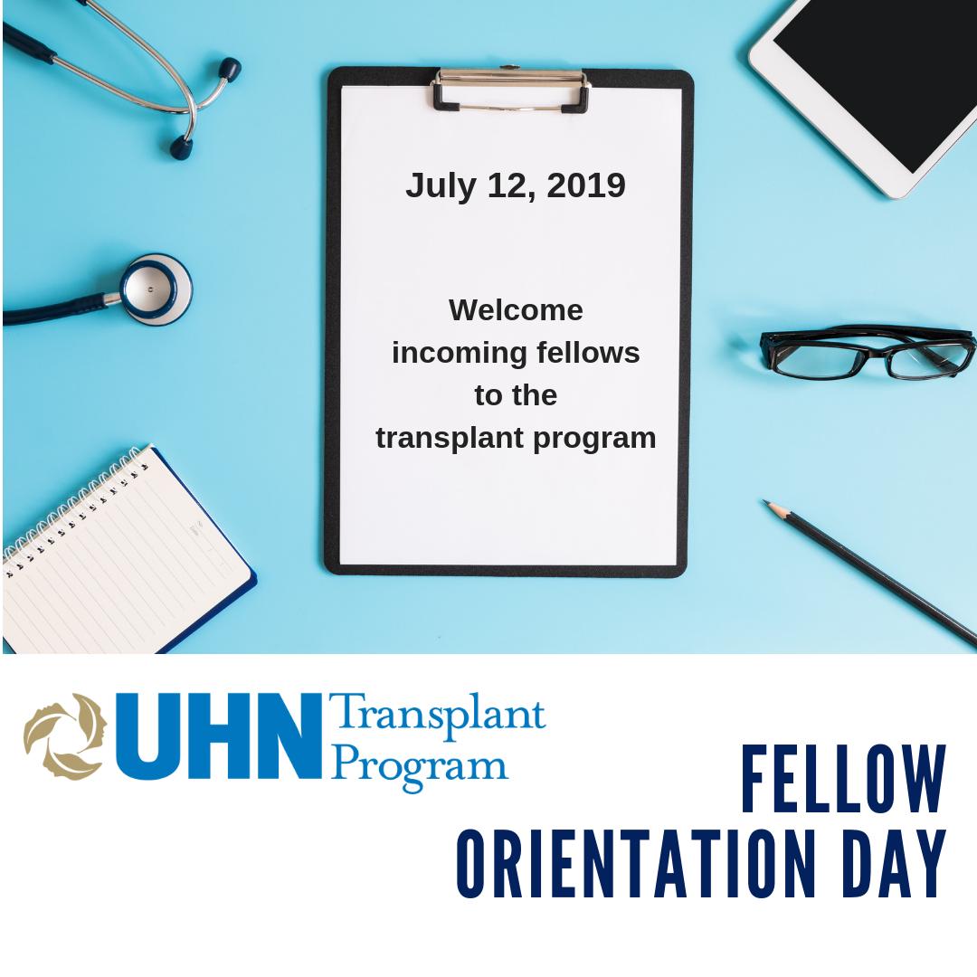 UHNTransplant's tweet photo. We are saying goodbye to a few clinical and surgical transplant fellows ending their fellowships this month.  We can't wait to meet our new fellows starting in July.  See you at the Fellow Orientation Day! #felloworientation #tipsfornewfellows #UHNTransplant https://t.co/pOMgssCOg6
