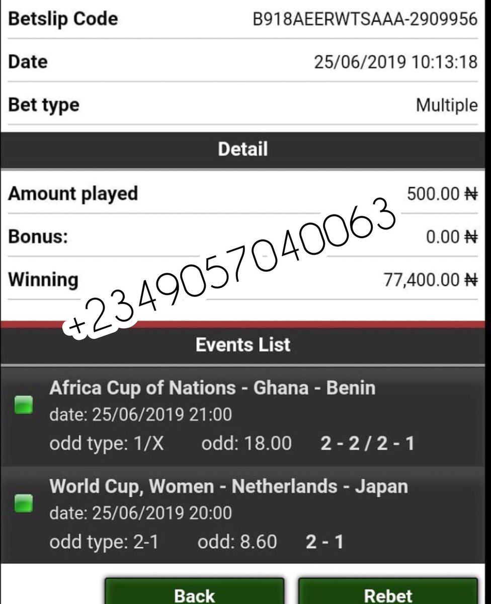 THE PLACE WHERE YOU CAN GET RELIABLE ODD FROM REAL SOURCE. NO CHANCE TO LOOSE......CALL/WHATSAPP +2349057040063 FOR GAME CODE

#nigeria #england #uefa #southafrican #kenyan #kenya #gentlemen #nigerialeague #london #bet9ja #messi #cristianoronaldo #wembleystadium #cr7 #soccer