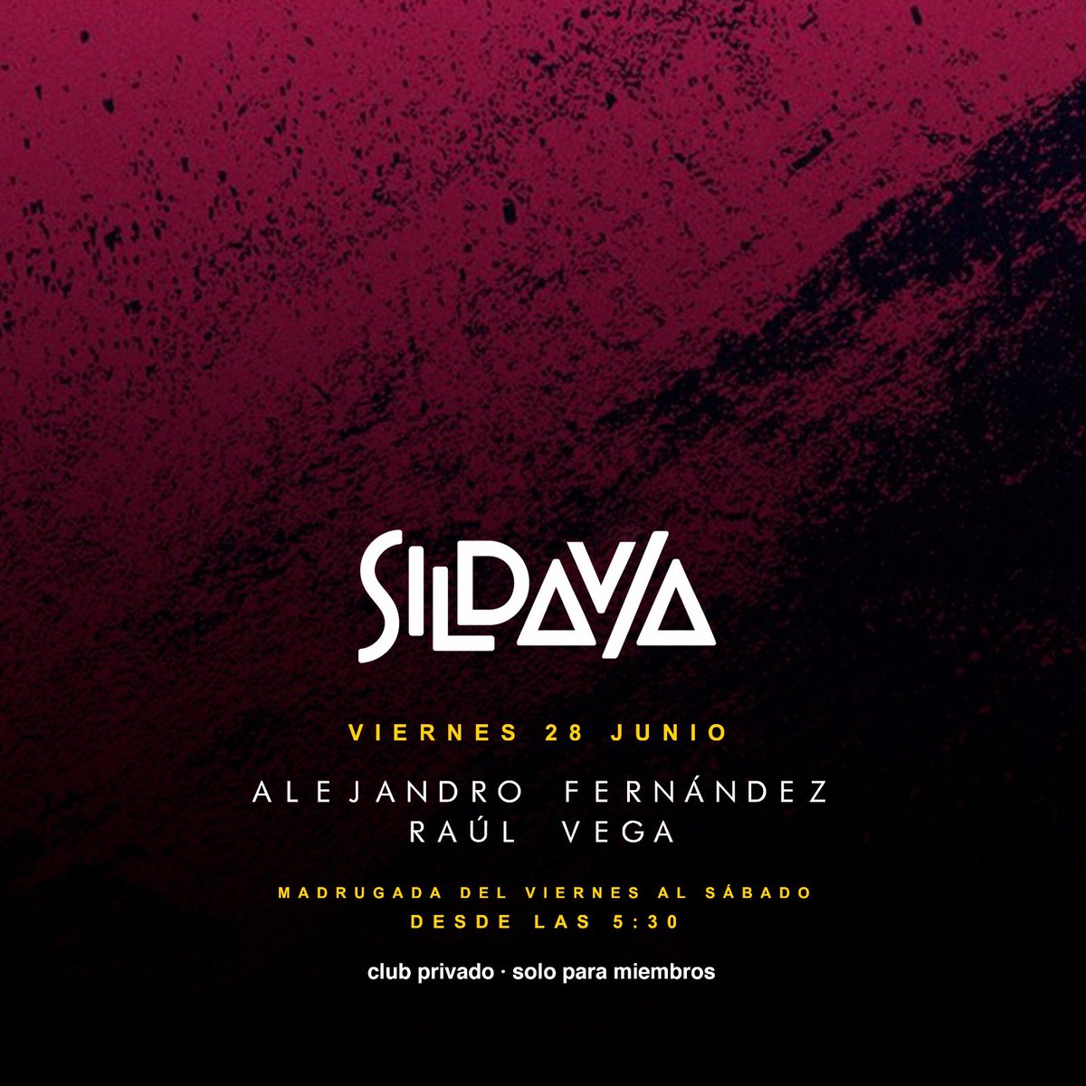 AlejandroFrndz's tweet photo. Weekend: 

Friday Level at Costa Social Club, Madrid.
Saturday at Sildavia, Madrid. 
Saturday Kelperth Records at Warehouse, Mallorca. https://t.co/zbWY2OEwUz