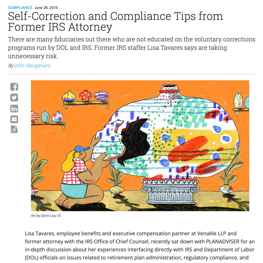 sbuzelli's tweet photo. Art by @doris_liouu for #PLANADVISER "Self-Correction and Compliance Tips from Former IRS Attorney" #editorialillustration #DorisLiou #artdirection #SooJinBuzelli
***
IMAGE: Correcting your mistakes.
*** https://t.co/FH2bUCYeTD