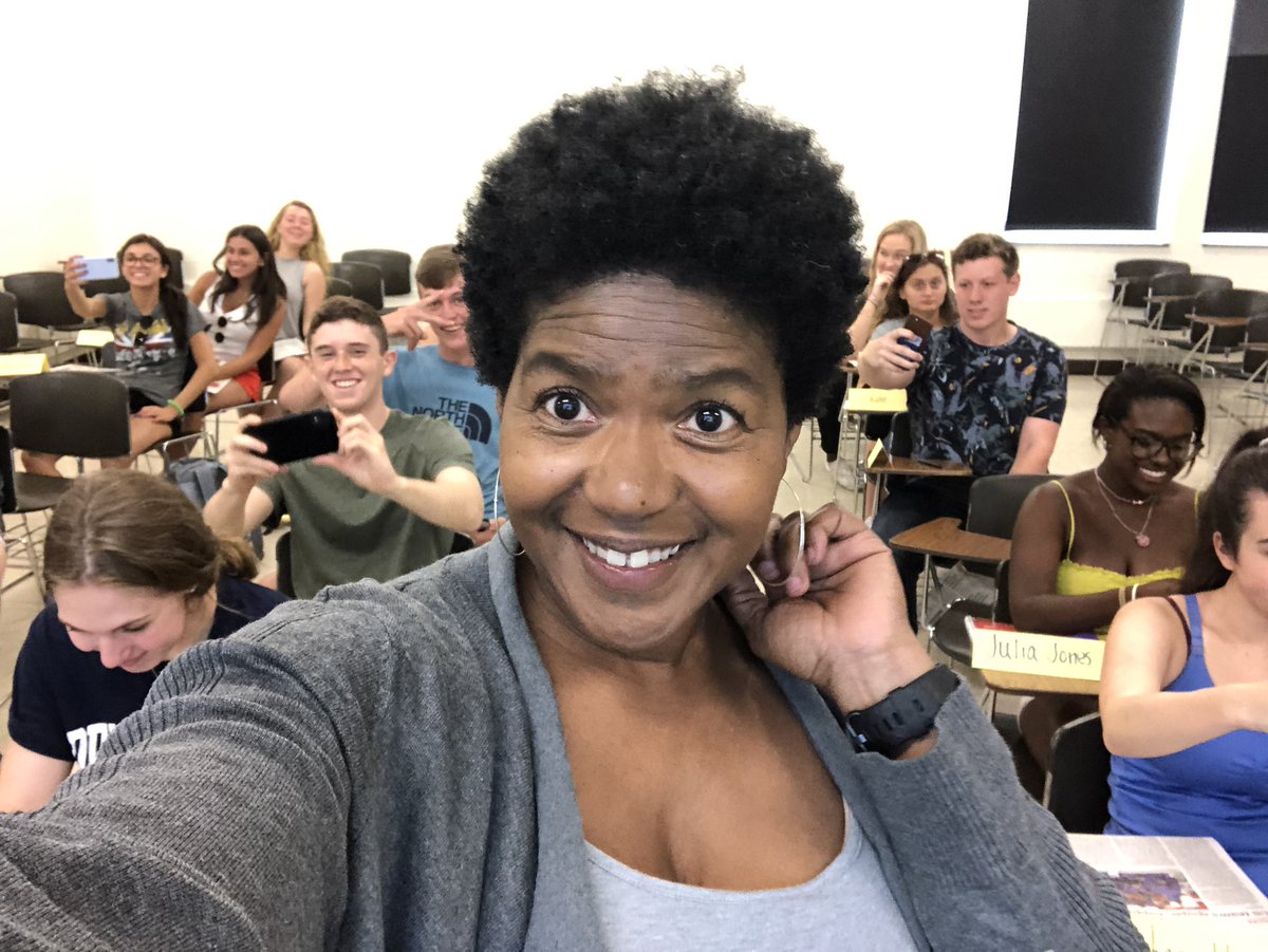 ProfNichols's tweet photo. First day of @penn_state #LEAP and we all took #FirstDay selfies in my three sections. Students were allowed to post with the message: "last time I will use phone in class for the next 4 years." #Comm100SU19 https://t.co/MwIuaRMvJD